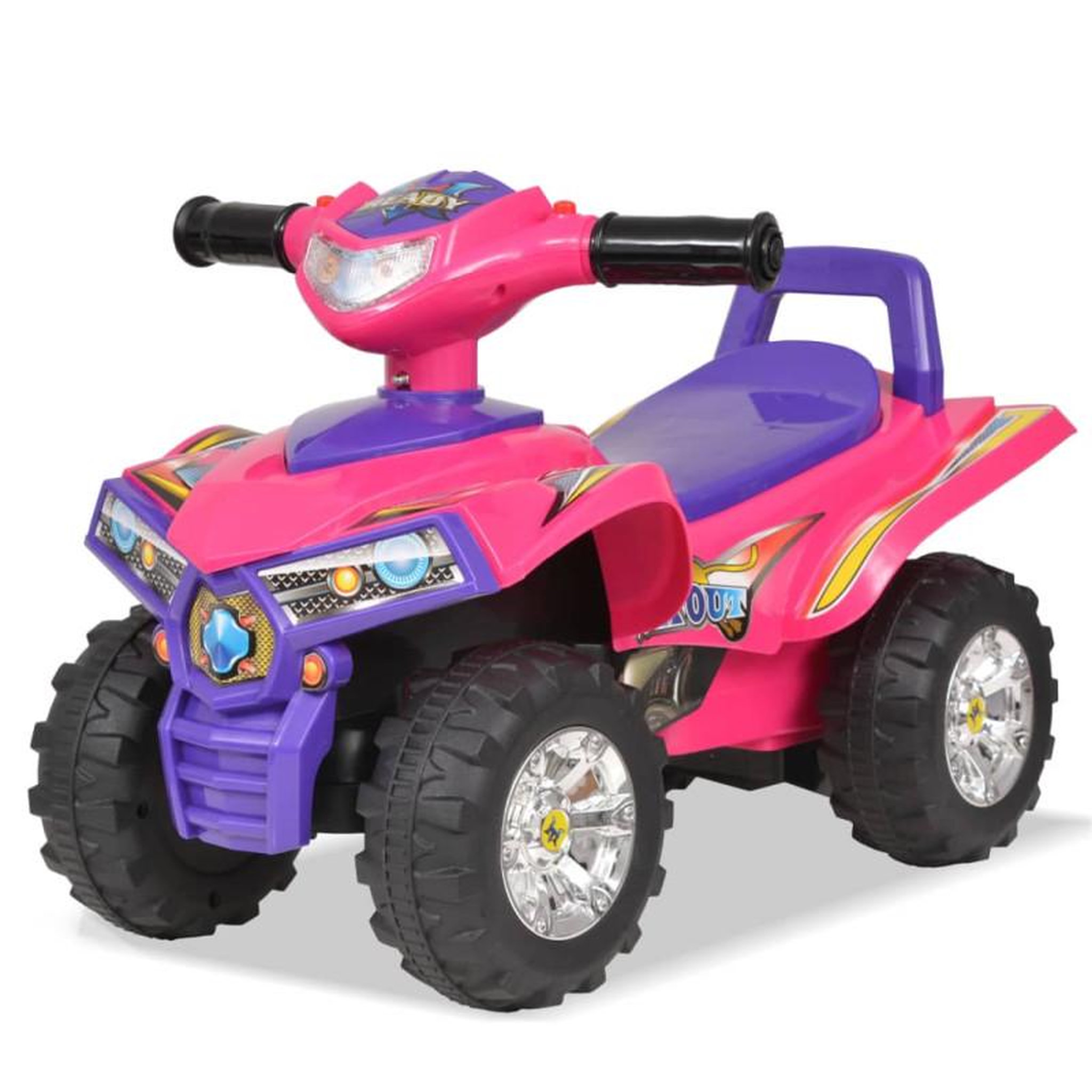 Voir la diapositive 1 : VIDAXL VTT pour enfants avec son et lumière Rose et violet