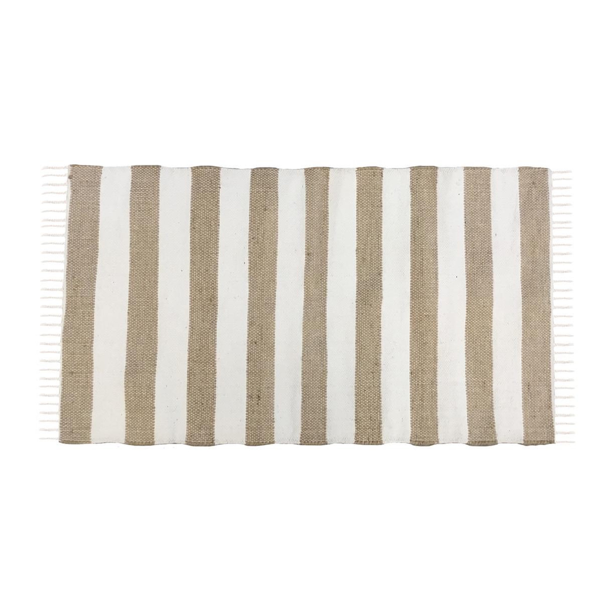 FUTURE HOME Tapis déco à rayures en jute et coton 60x120cm