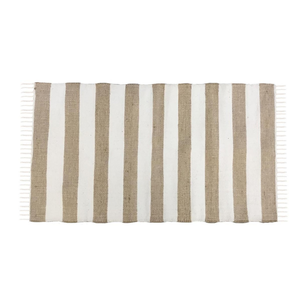 FUTURE HOME Tapis déco à rayures en jute et coton 60x120cm