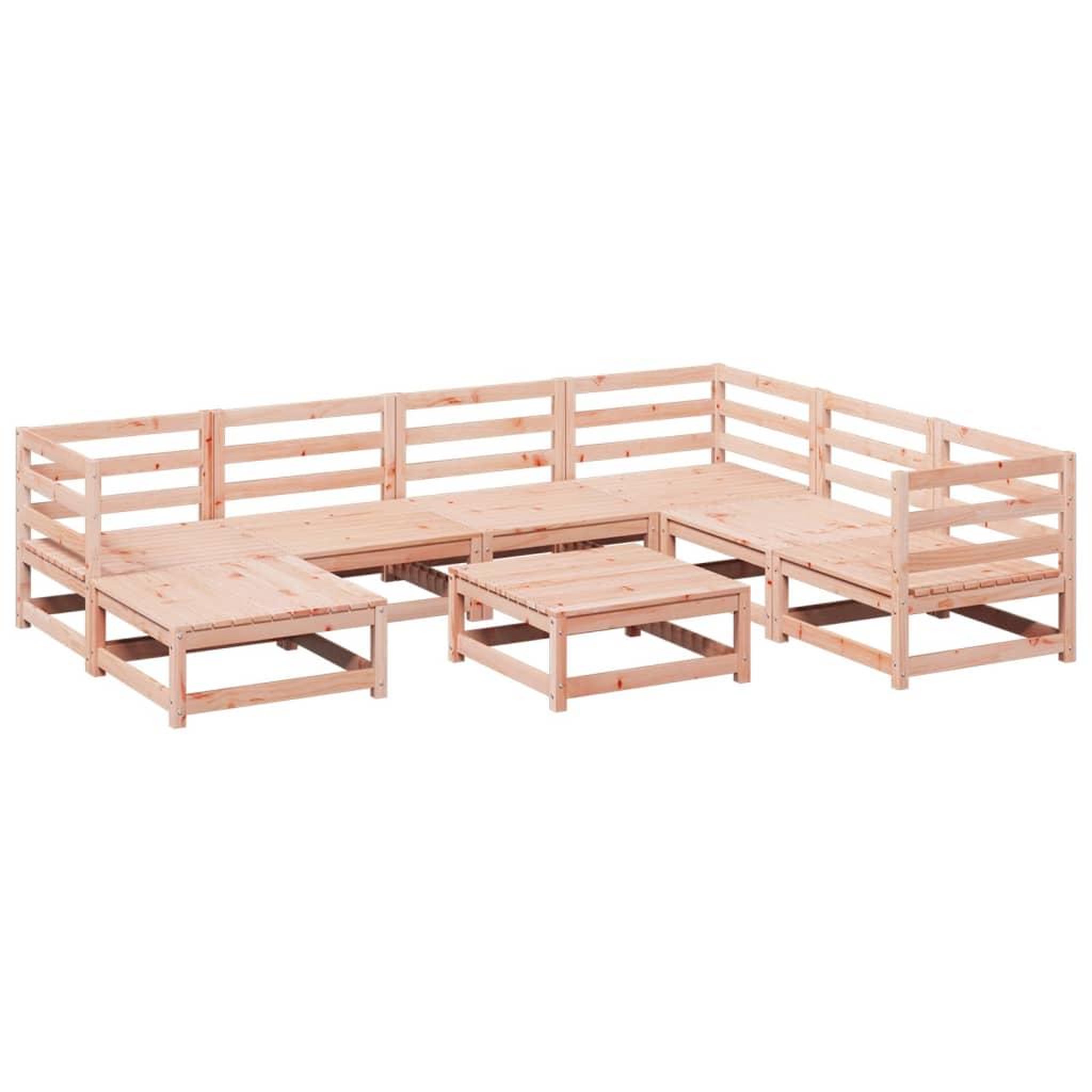 Voir la diapositive 2 : VIDAXL Salon de jardin 8 pcs bois massif sapin de douglas