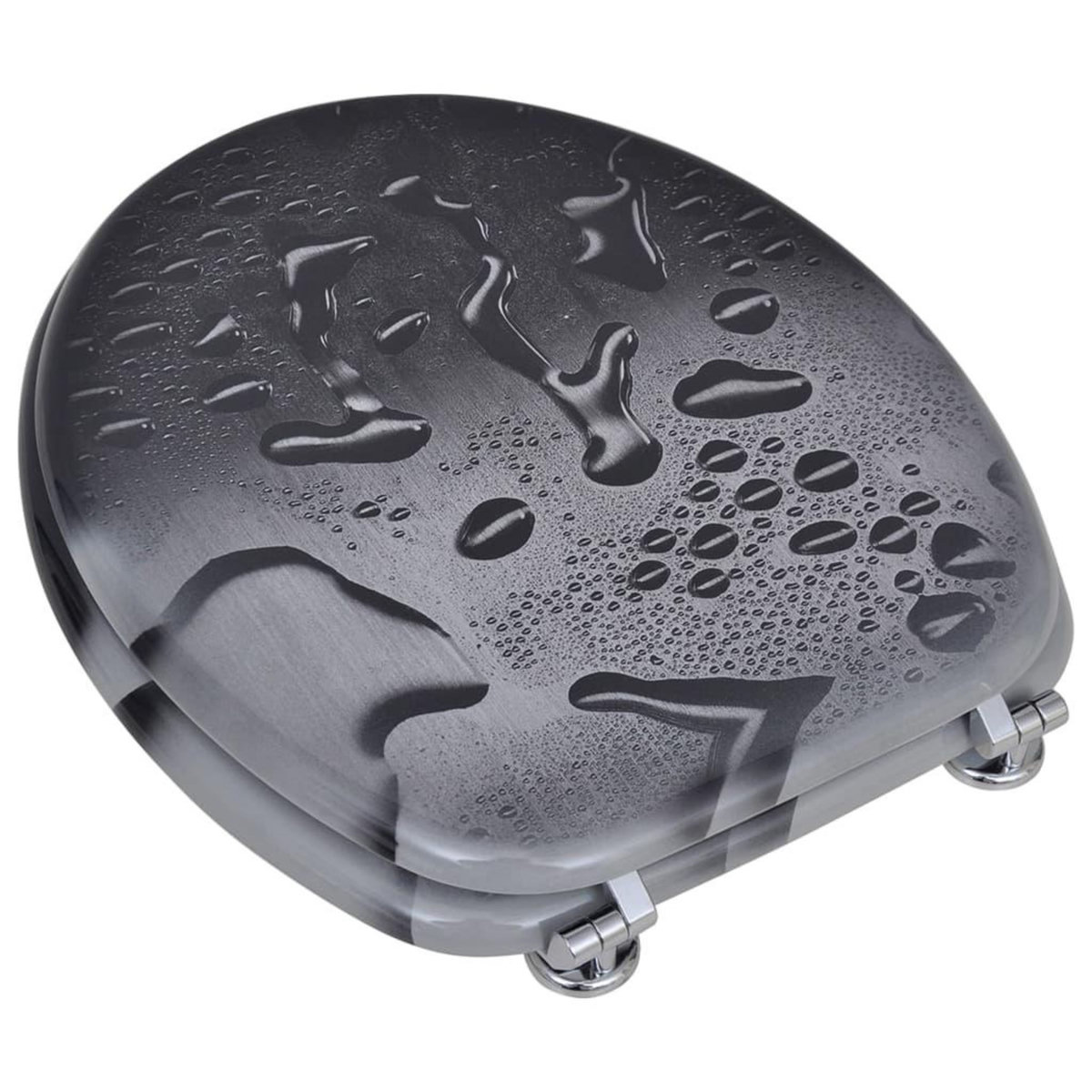 VIDAXL Abatant de WC avec couvercle design goutte d'eau