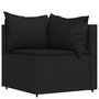 Voir la diapositive 4 : VIDAXL Salon de jardin 3 pcs avec coussins Noir Resine tressee