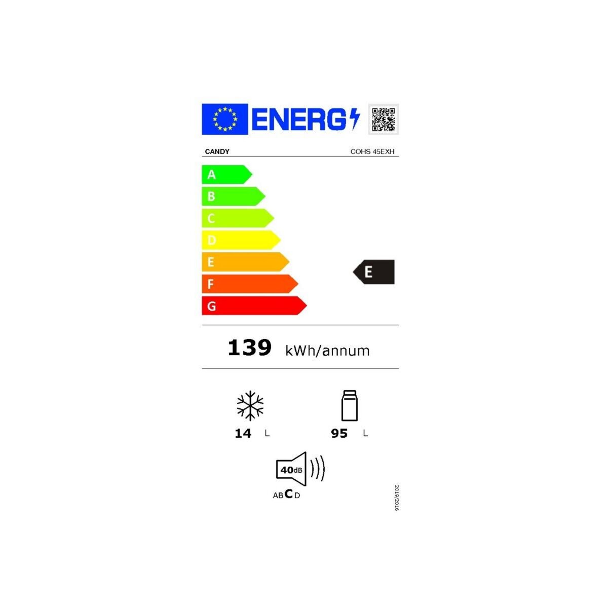 Candy Réfrigérateur table top 55cm 109l inox - COHS45EXH
