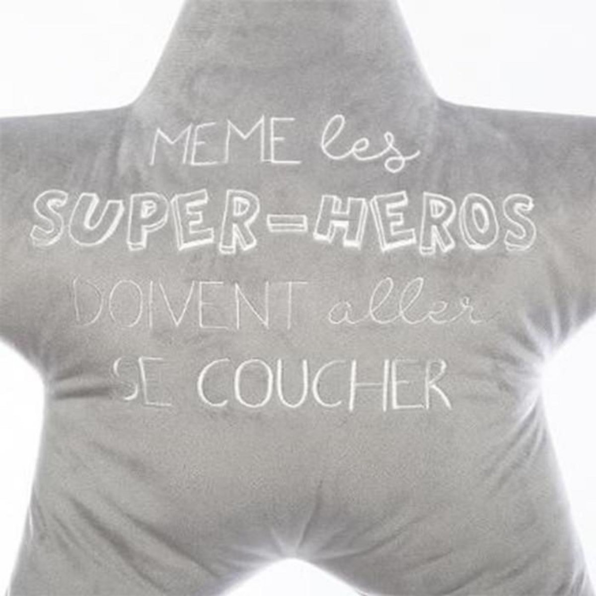 Atmosphera Kids Coussin Déco Enfant  Maxi Étoile  70cm Gris