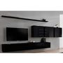 Voir la diapositive 4 : Paris Prix Meuble TV Mural Design  Switch VII  340cm Noir