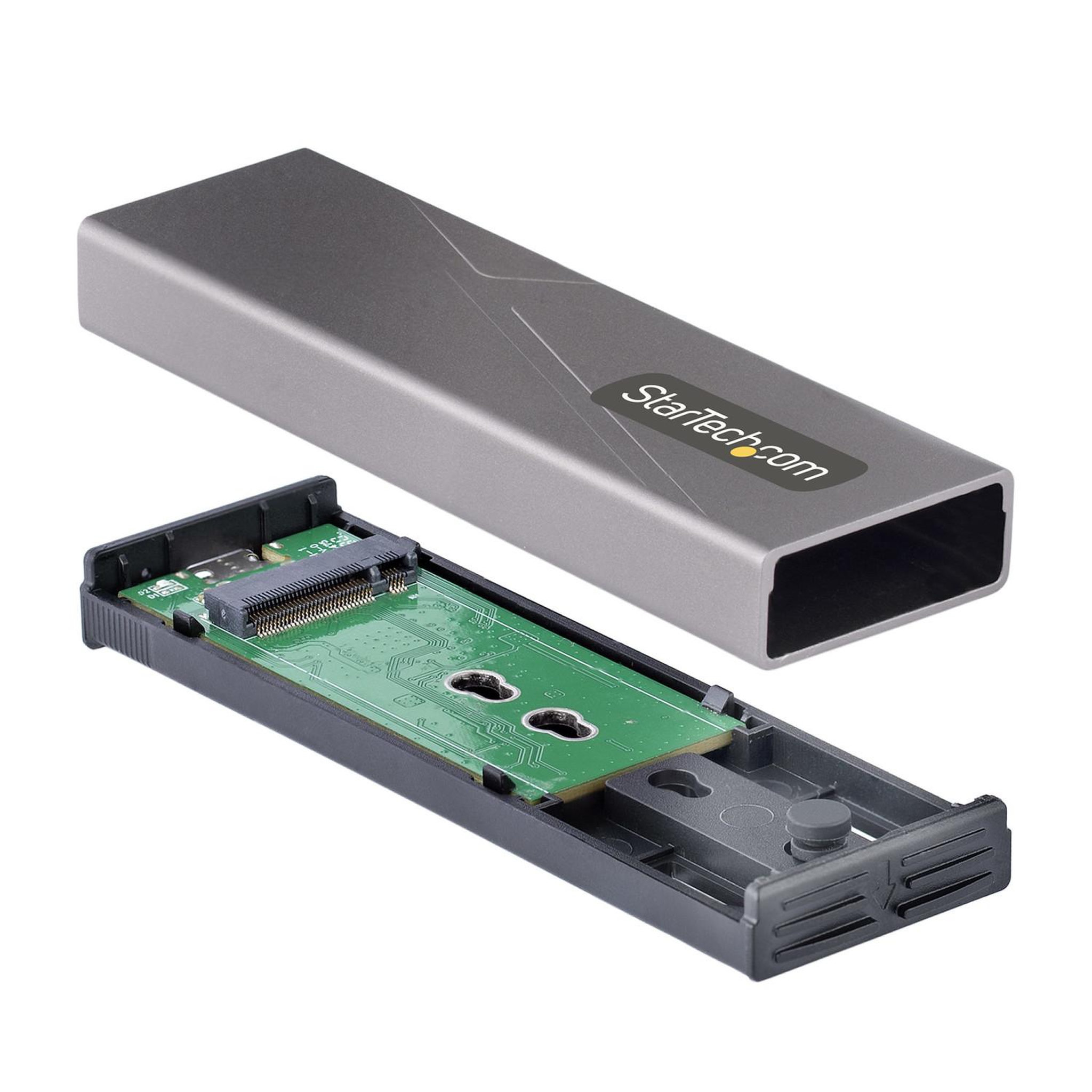 Voir la diapositive 3 : Startech Startech.com m2-usb-c-nvme-sata boîtier de disques de stockage enceinte ssd gris
