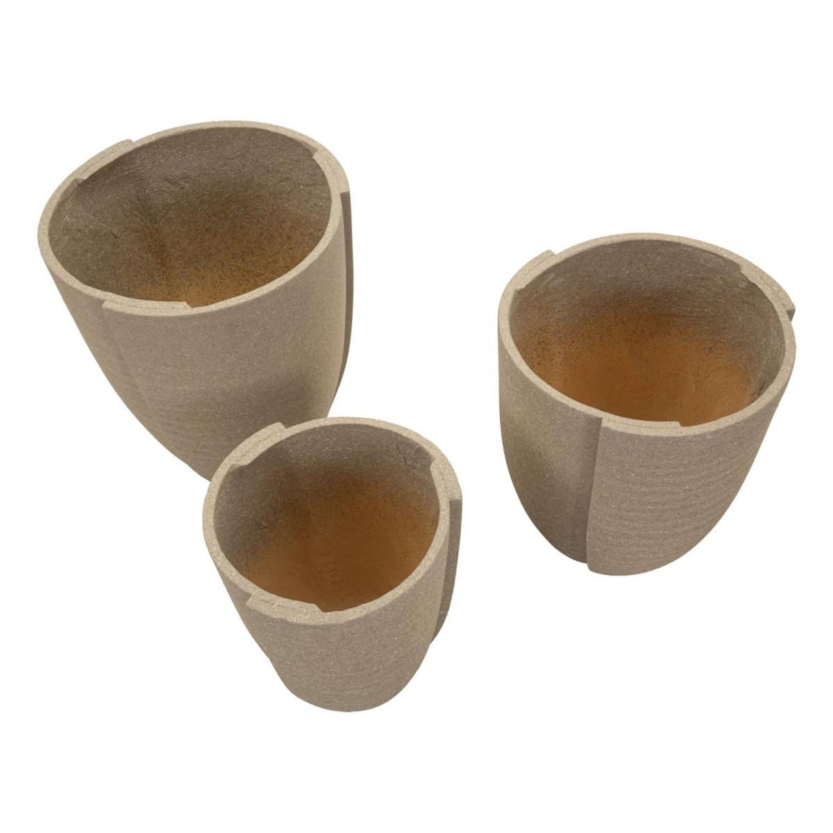 Paris Prix Lot de 3 Cache-Pots  Peru  50cm Gris
