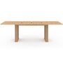 Voir la diapositive 3 : ID MARKET Table à manger extensible rectangle JULIETTE 6-12 personnes pieds lattes tasseau bois coloris chêne 160-240 cm