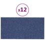 Voir la diapositive 2 : VIDAXL Panneaux muraux 12 pcs Bleu 30x15 cm Tissu 0,54 m²