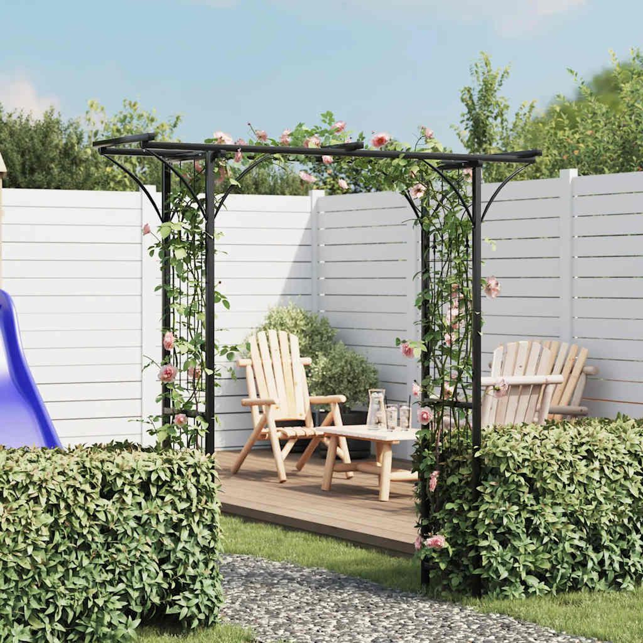 Voir la diapositive 2 : VIDAXL Arche de jardin 200x52x204 cm