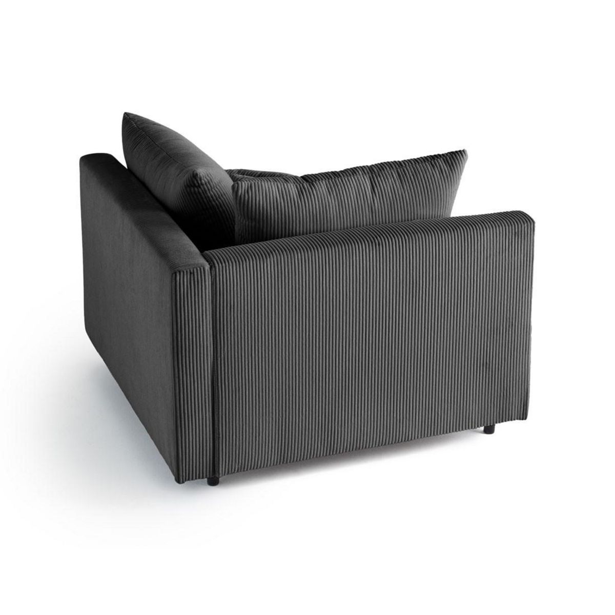 LISA DESIGN Edinburg - module d'assise d'angle droit - en velours côtelé