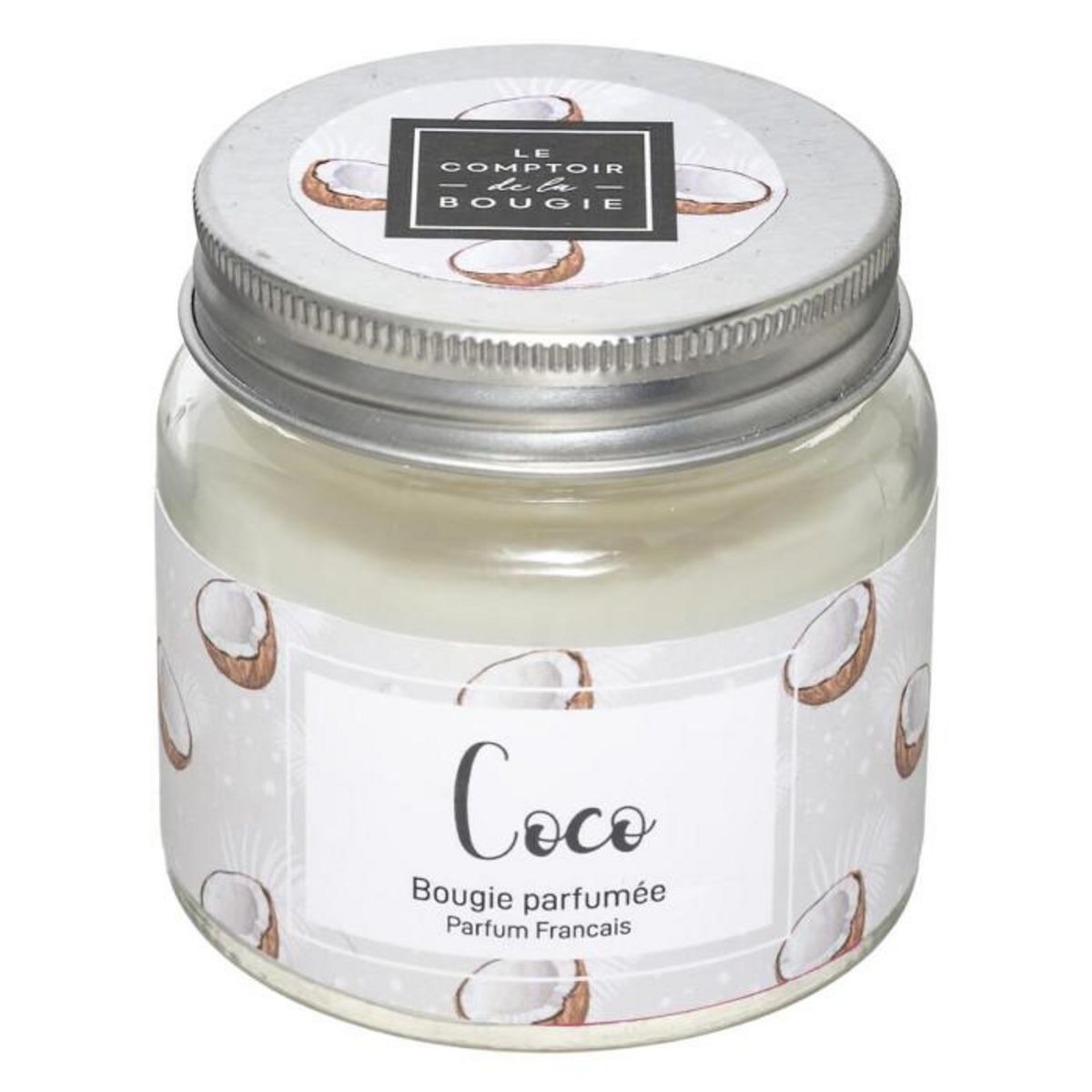 COMPTOIR DE LA BOUGIE Bougie Parfumée en Verre  Bocal  65g Coco
