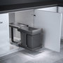 Voir la diapositive 2 : HAILO Poubelle de cuisine coulissante encastrable sous évier 20L Hailo Solo Automatique