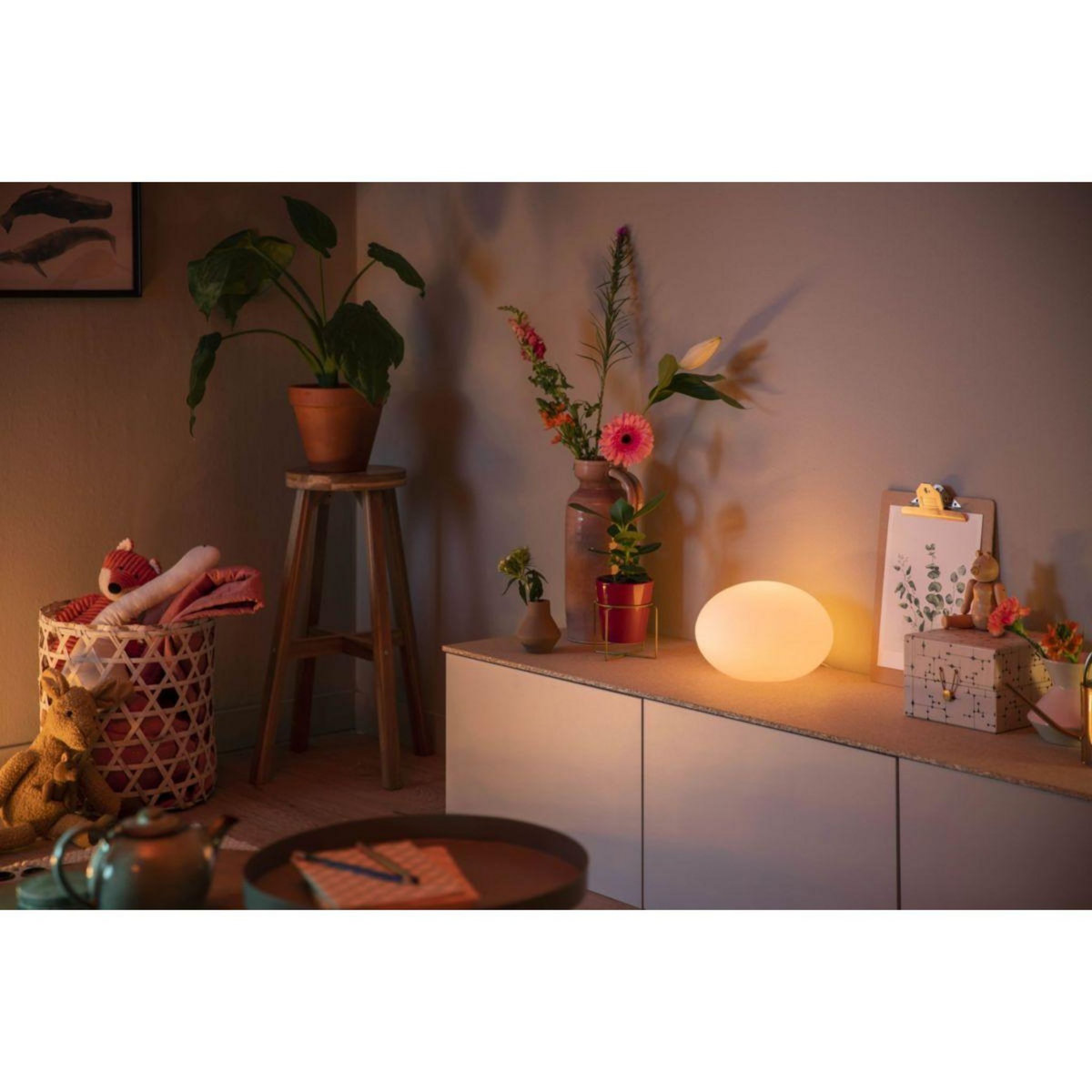 Philips Lampe connectée W&C FLOURISH 9.5W Blanc