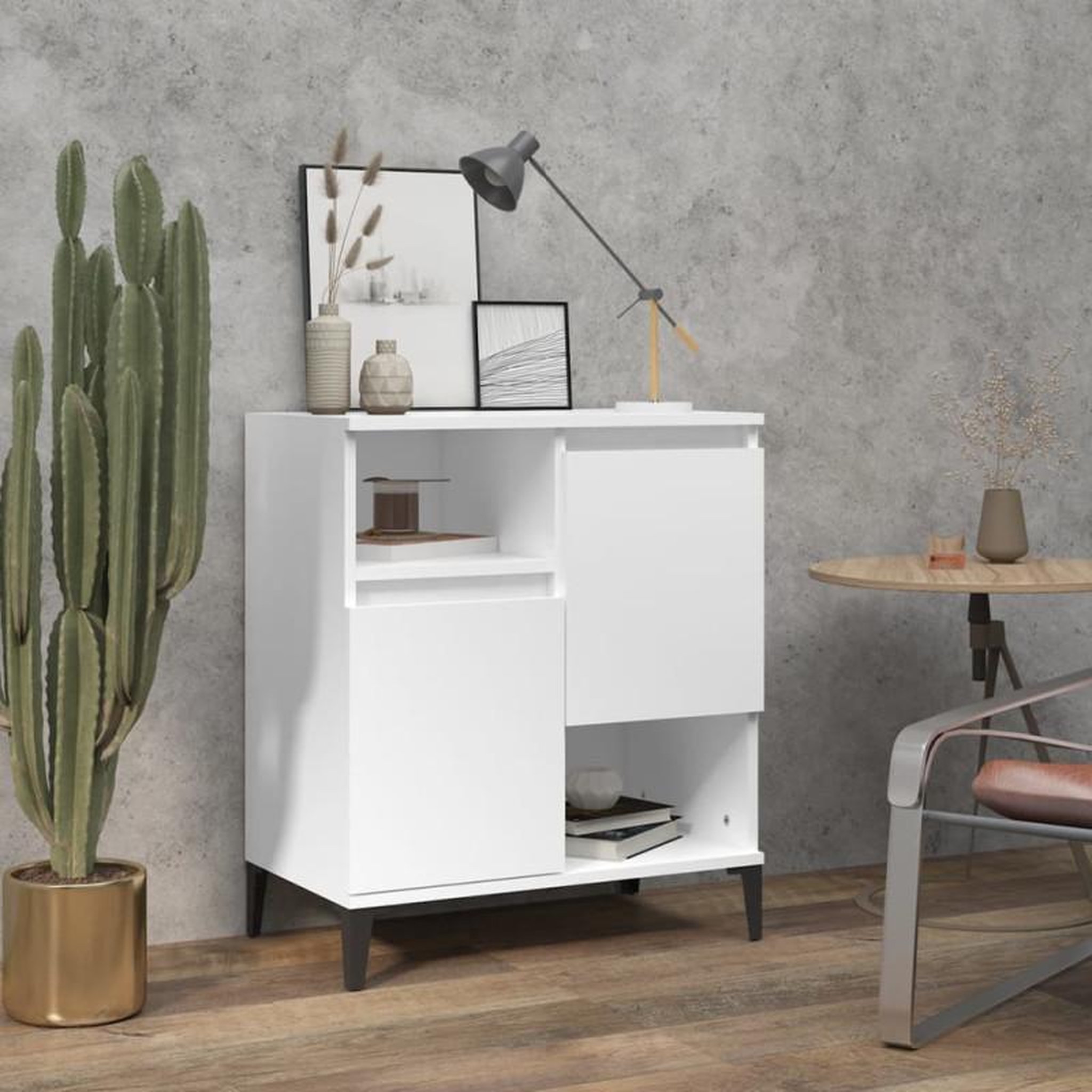 VIDAXL Buffet Blanc 60x35x70 cm Bois d ingénierie