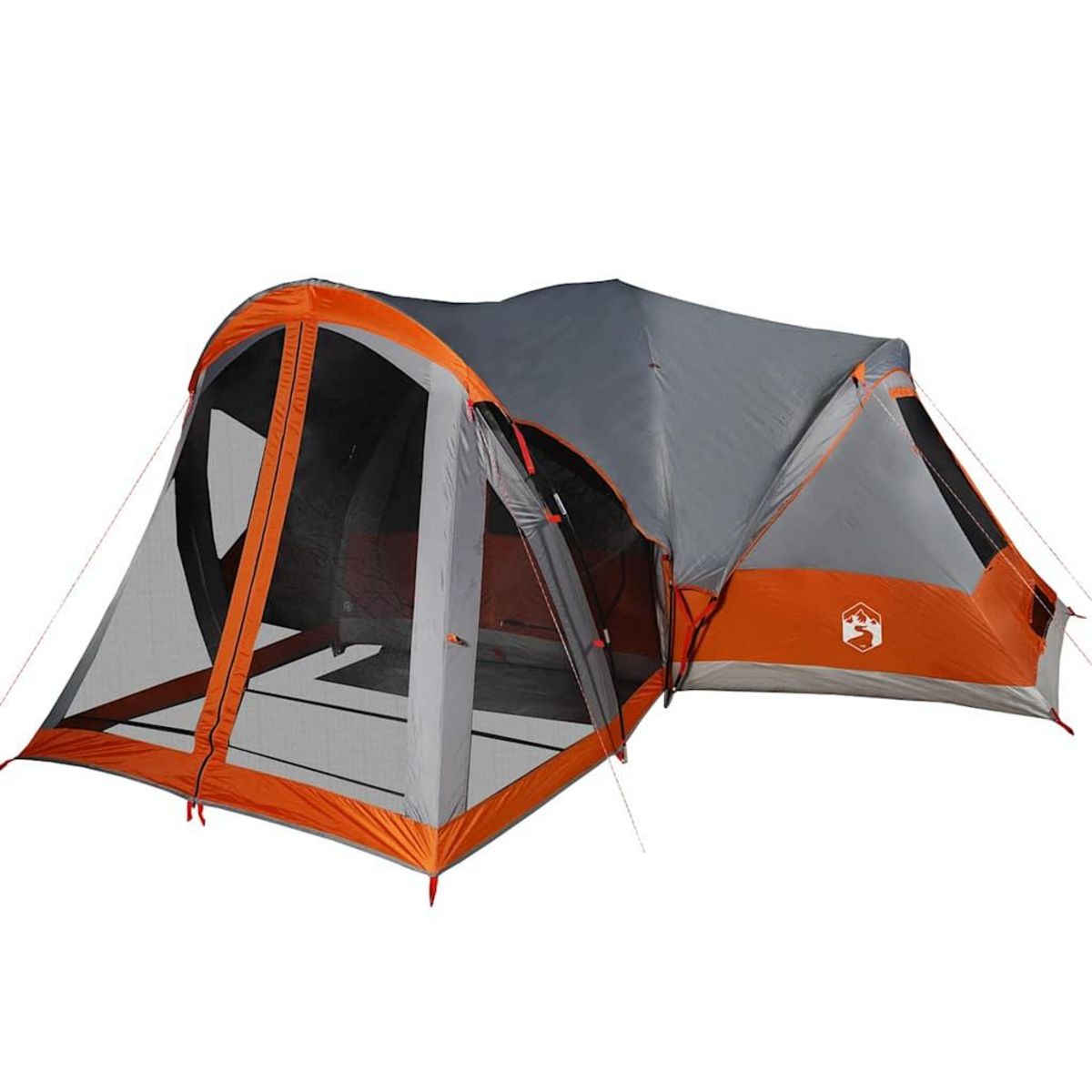 VIDAXL Tente familiale tipi 8 personnes gris et orange impermeable