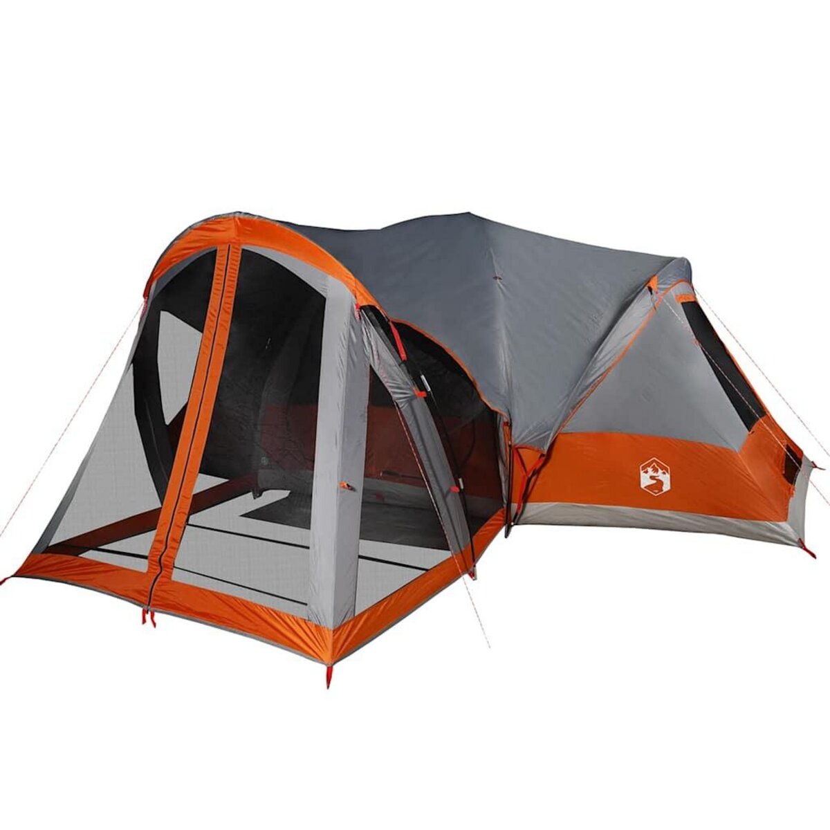 VIDAXL Tente familiale tipi 8 personnes gris et orange impermeable