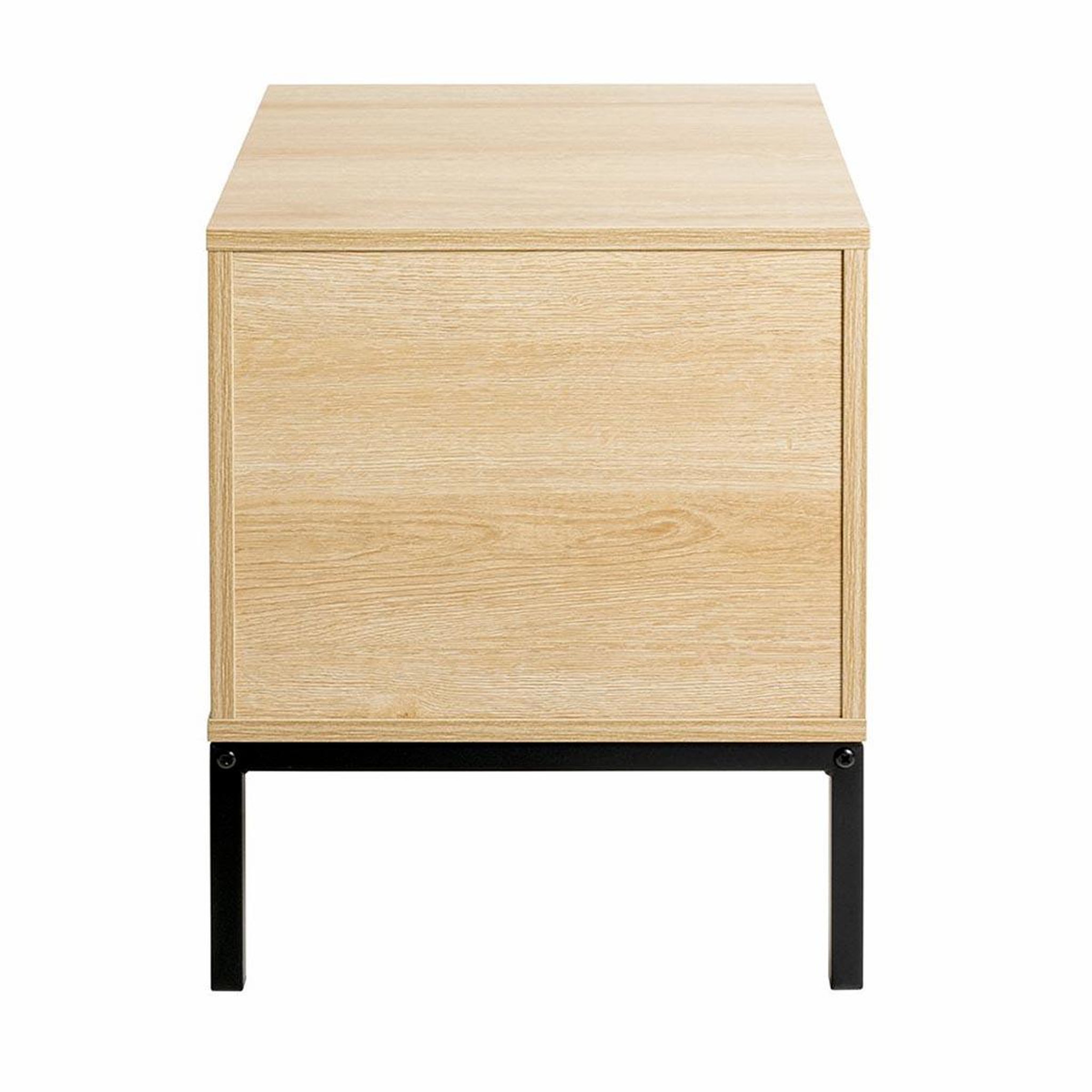 Voir la diapositive 3 : Paris Prix Table de chevet 2 tiroirs  tom  50cm naturel & anthracite