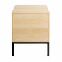 Voir la diapositive 3 : Paris Prix Table de Chevet 2 Tiroirs  Tom  50cm Naturel & Anthracite