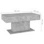 Voir la diapositive 6 : VIDAXL Table basse gris beton 96x50x45 cm bois d'ingenierie
