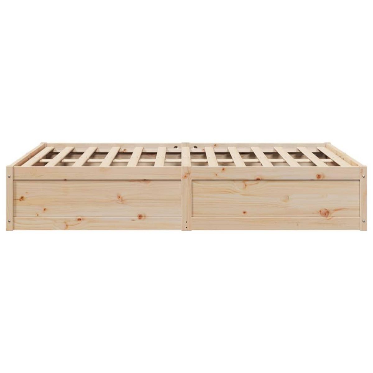 VIDAXL Cadre de lit sans matelas 140x190 cm bois de pin massif