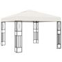 Voir la diapositive 3 : VIDAXL Tonnelle avec guirlande lumineuse a LED 3x3 m Creme Tissu