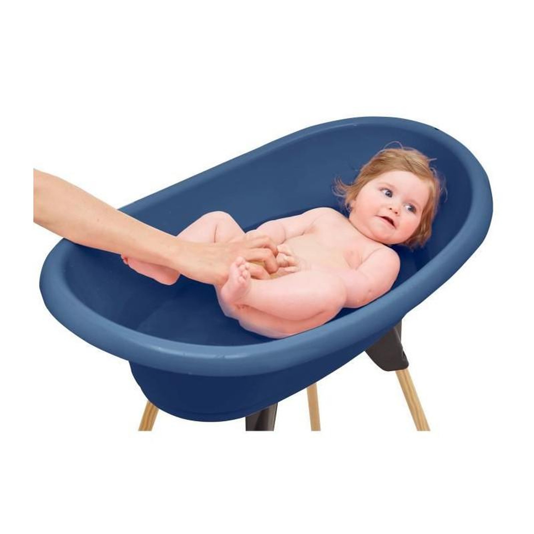 Voir la diapositive 5 : THERMOBABY THERMOBABY Kit de bain VASCO : Baignoire + pieds + tuyau de vidange - Bleu ocean
