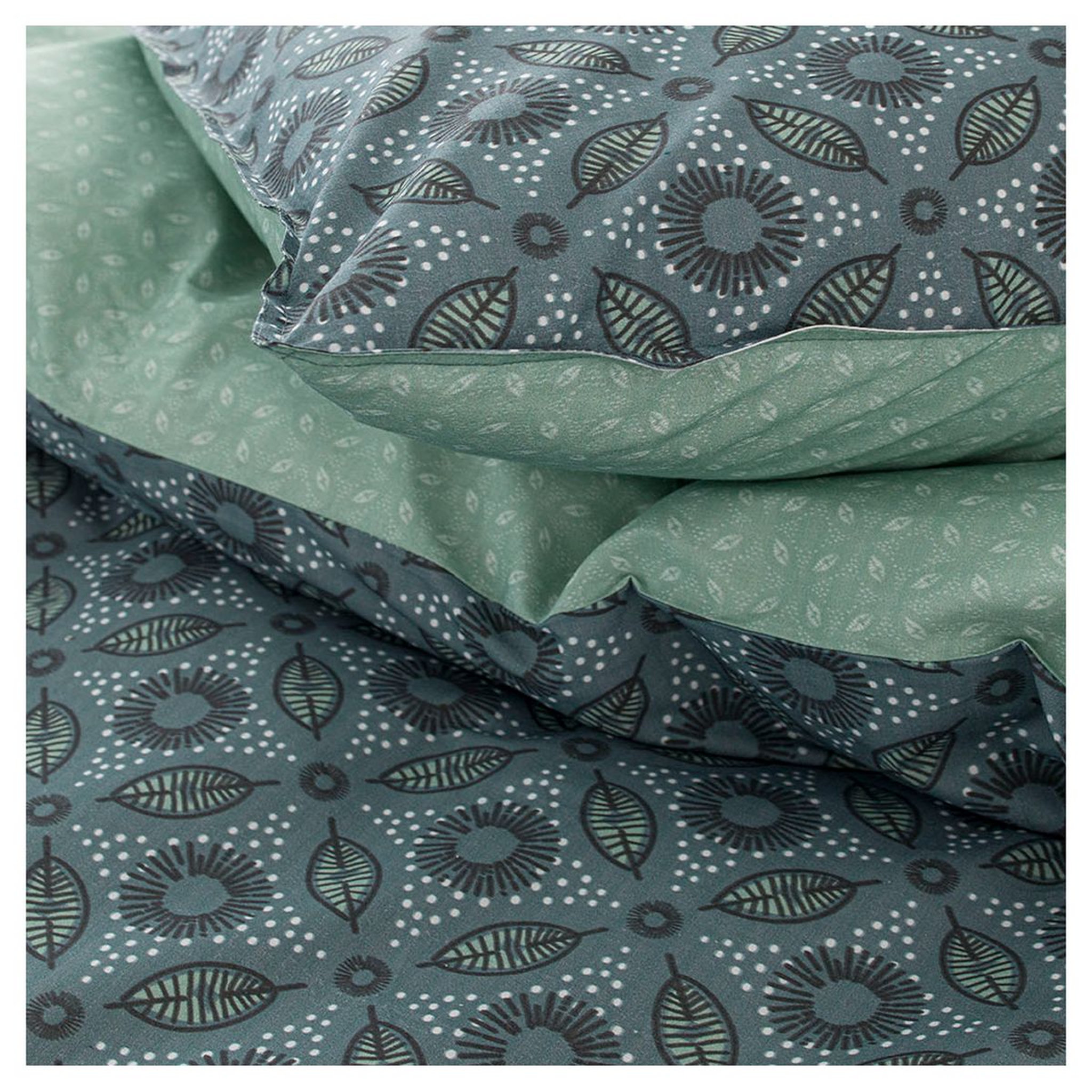 Voir la diapositive 2 : TODAY Parure housse de couette en coton 57 fils MAUD