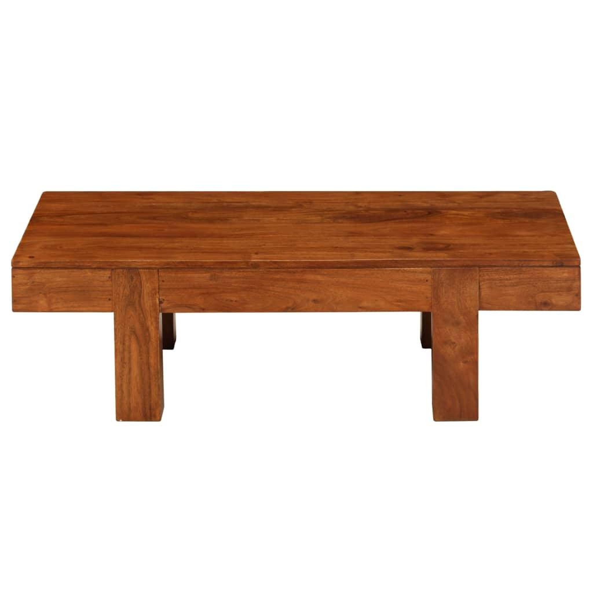 Voir la diapositive 3 : VIDAXL Table basse Bois d'acacia solide avec finition miel 100x50x30cm