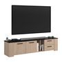 Voir la diapositive 6 : Meuble TV 2 portes 2 niches 2 tiroirs 2 portes L182cm LOLA