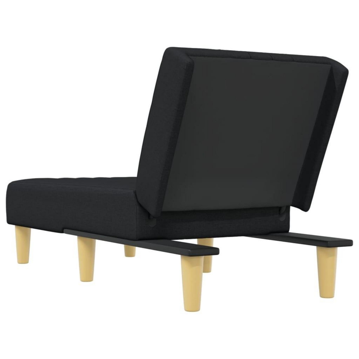 VIDAXL Chaise longue noir tissu