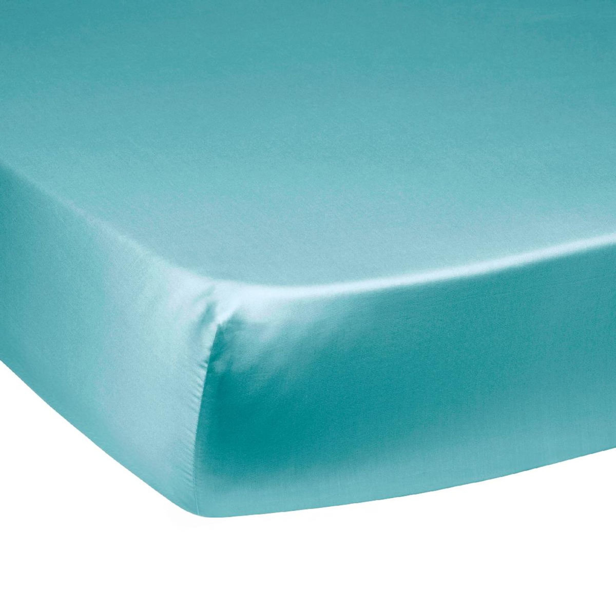 DODO Drap housse Harmonie Satin de coton coloris Turquoise