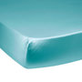 Voir la diapositive 1 : DODO Drap housse Harmonie Satin de coton coloris Turquoise