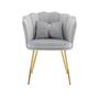 Voir la diapositive 5 : MERAX Fauteuil Fixe Avec Coussin Papillon Et Pieds En Métal Gris