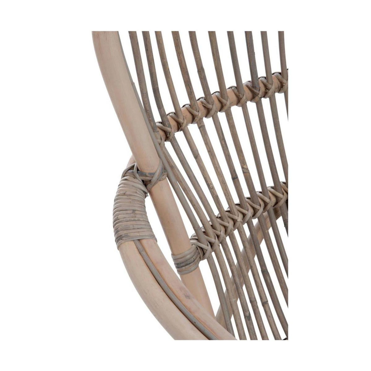 Paris Prix Fauteuil à Bascule en Rotin  Washi  110cm Gris