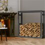 Voir la diapositive 3 : VIDAXL Support pour bois de chauffage Gris 100x25x100 cm Bois de pin