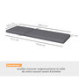 Voir la diapositive 3 : OUTSUNNY Lot de 2 matelas pour transat bain de soleil - dim. 190,5L x 58,4l x 7H cm - cordons d'attache - gris foncé