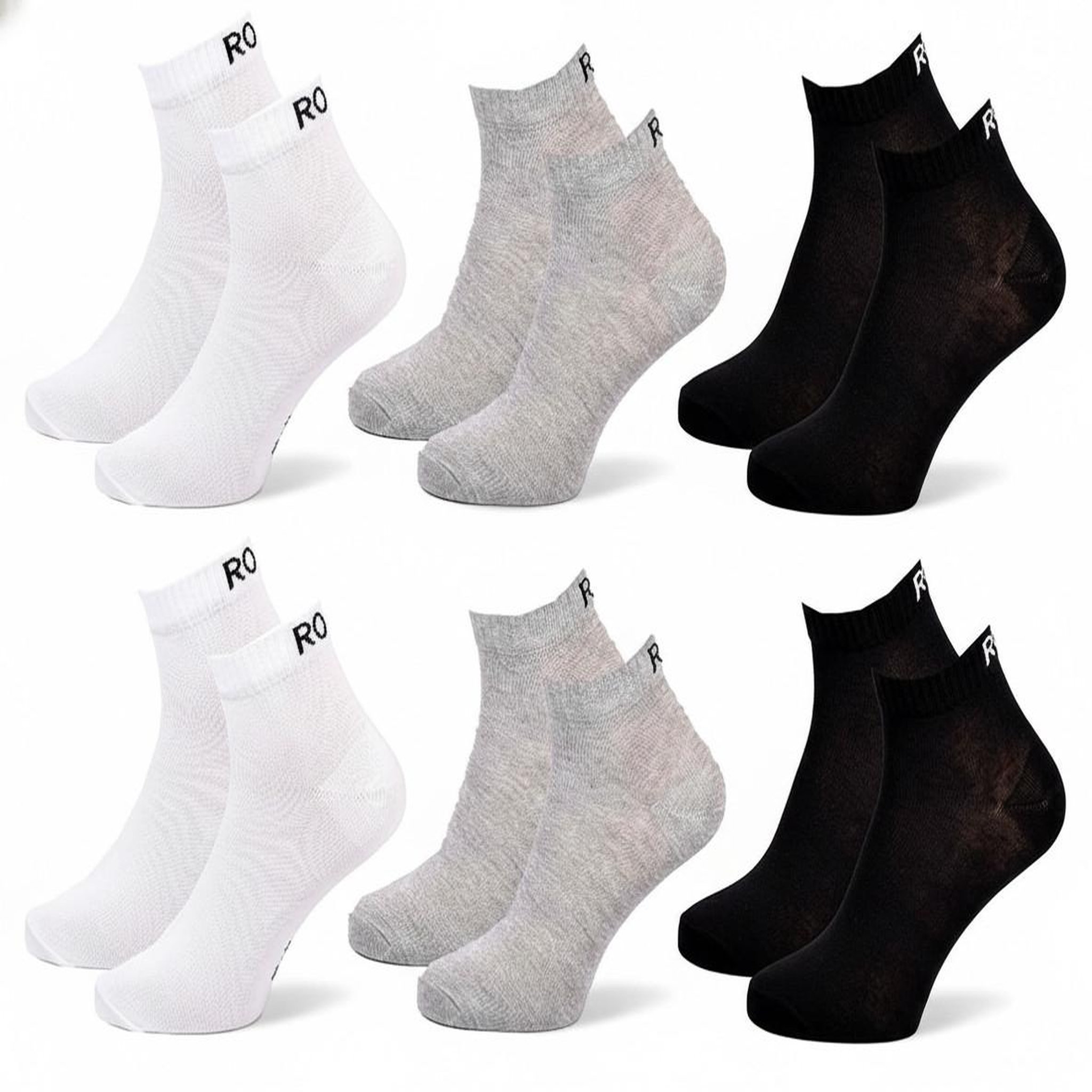 Voir la diapositive 1 : ROXY Roxy chaussettes fille quarter pack 6 - coton respirant