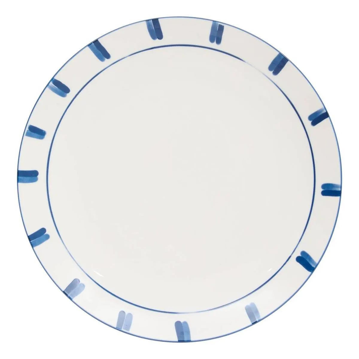 SECRET DE GOURMET Lot de 6 Assiettes Plates  Océania  27cm Bleu