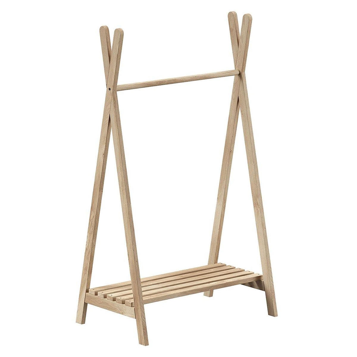 Paris Prix Portant à Vêtements Enfant  Nature  131cm Naturel