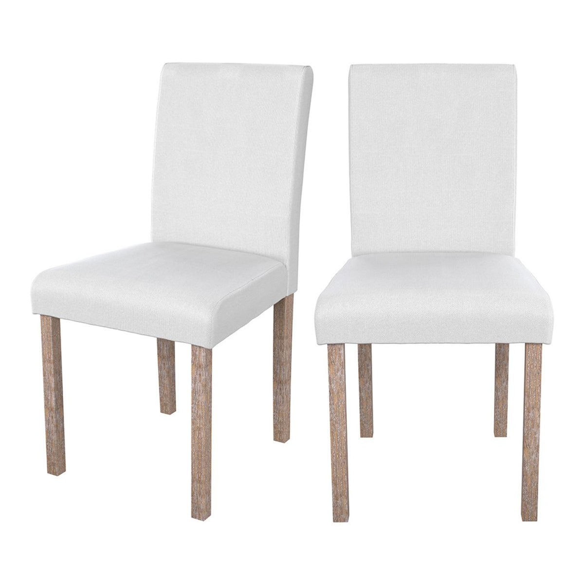 Rendez vous déco Lot de 2 chaises en tissu gris foncé et pieds en bois d'hévéa - Havane