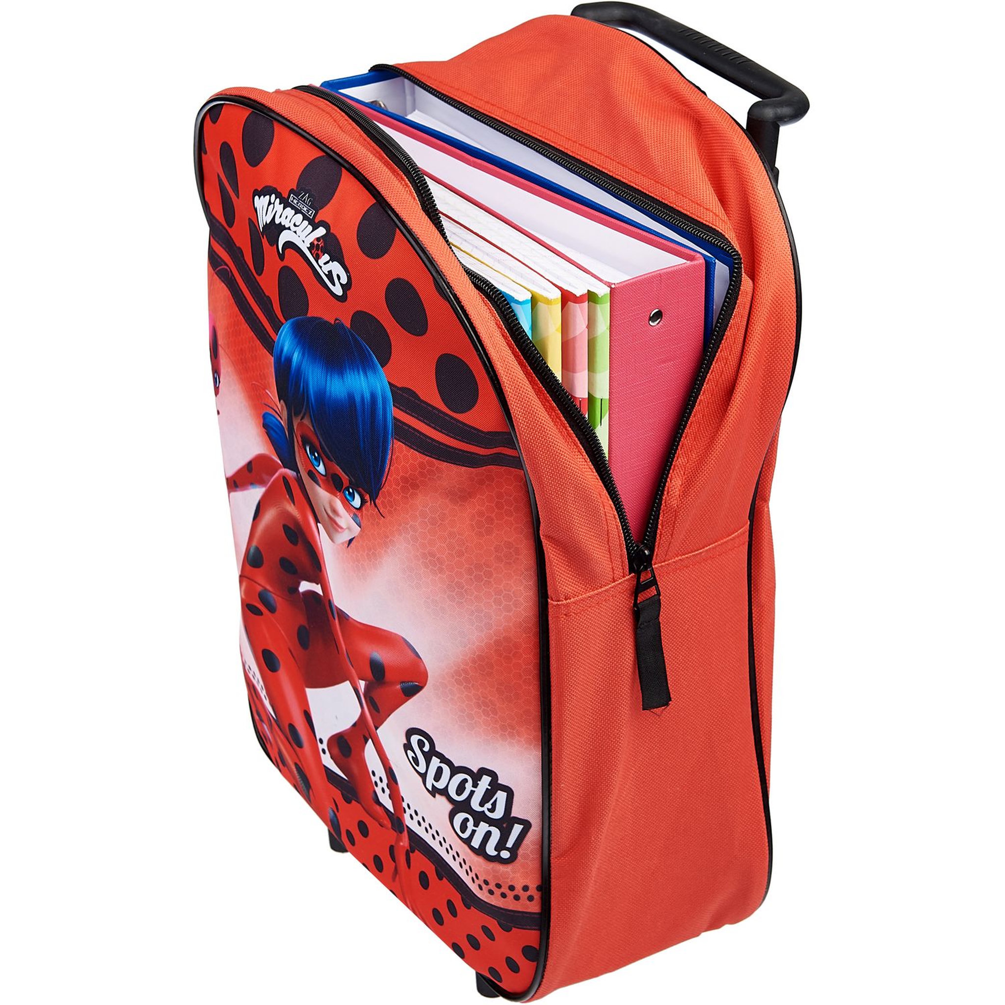 Voir la diapositive 4 : DISNEY Sac maternelle à roulettes rouge MIRACULOUS