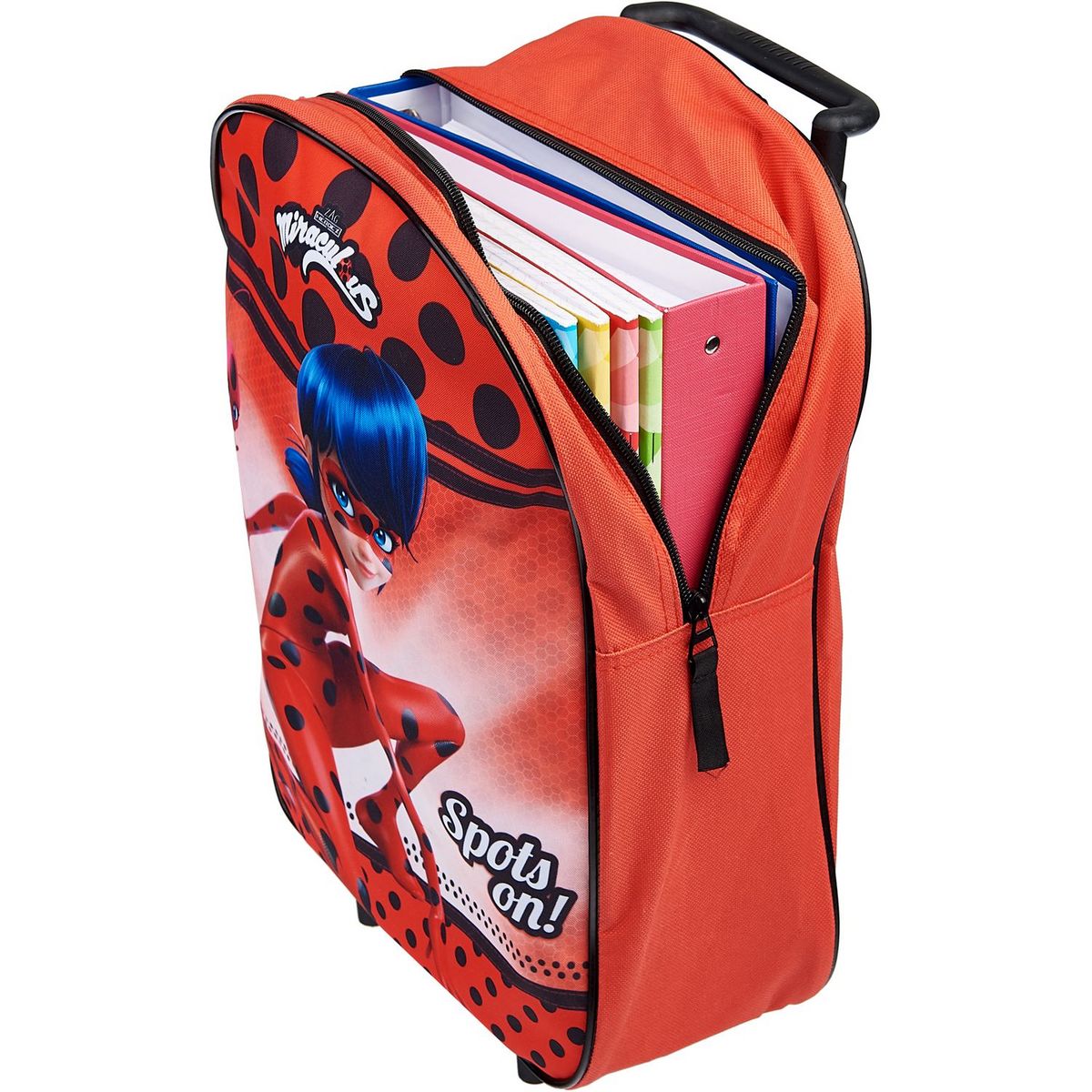 DISNEY Sac maternelle à roulettes rouge MIRACULOUS