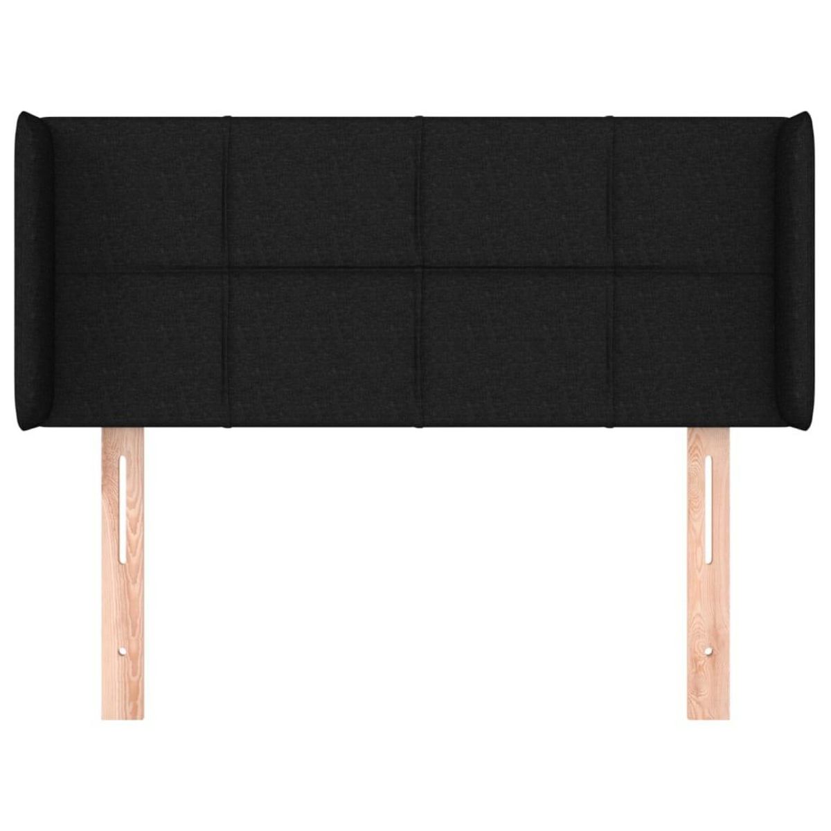 VIDAXL Tete de lit avec oreilles Noir 83x16x78/88 cm Tissu