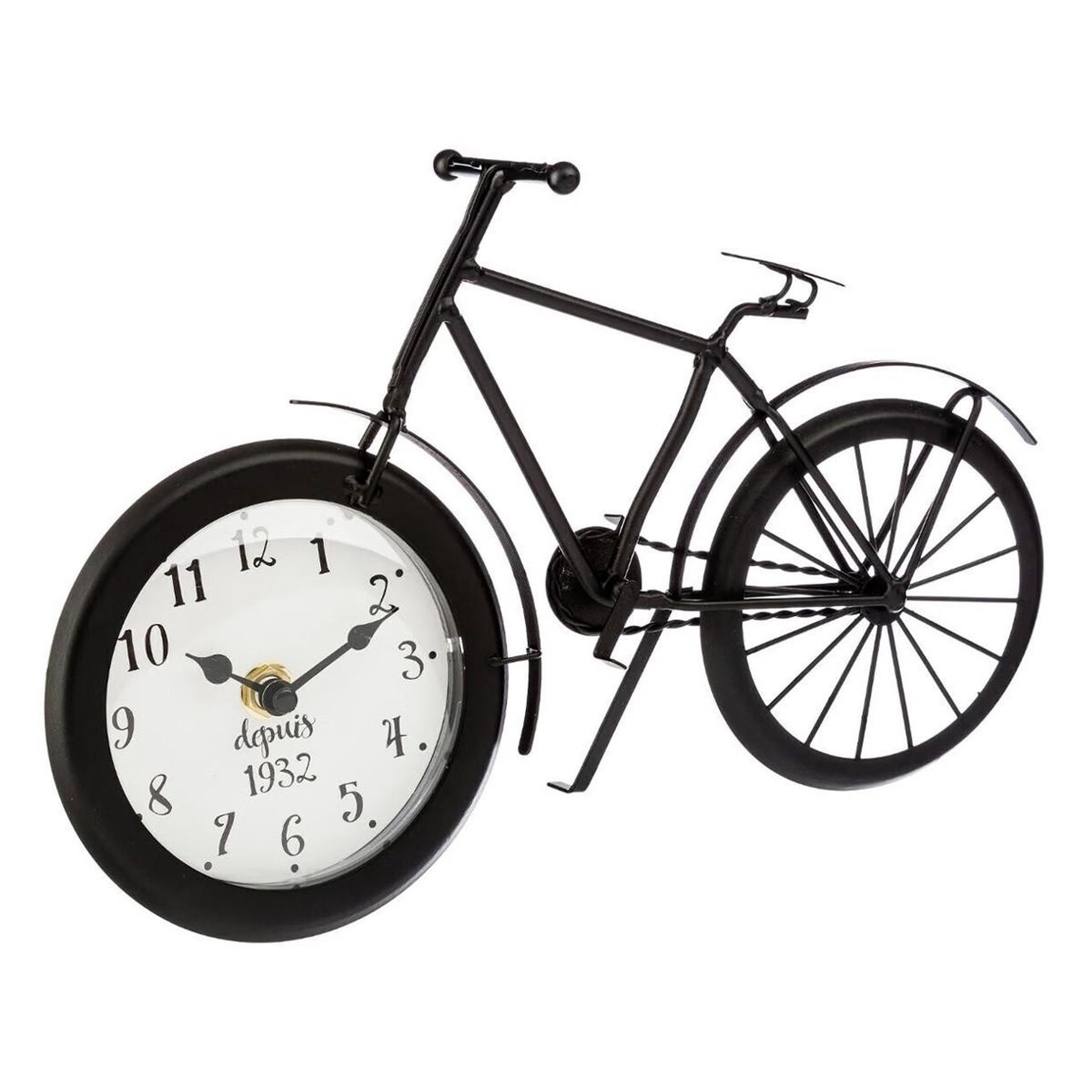 ATMOSPHERA Pendule à poser  vélo  28cm noir