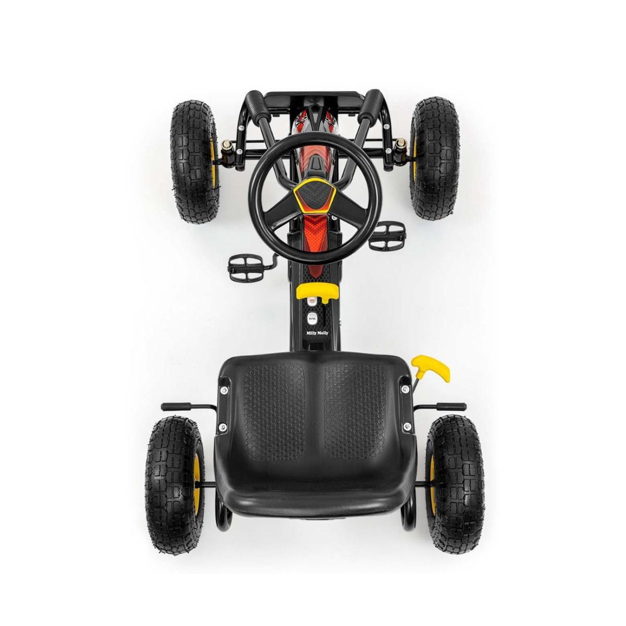 Voir la diapositive 4 : MILLY MALLY Kart à Pédales Sportif Thor en Noir et Jaune pour Enfants de 3 à 8 Ans