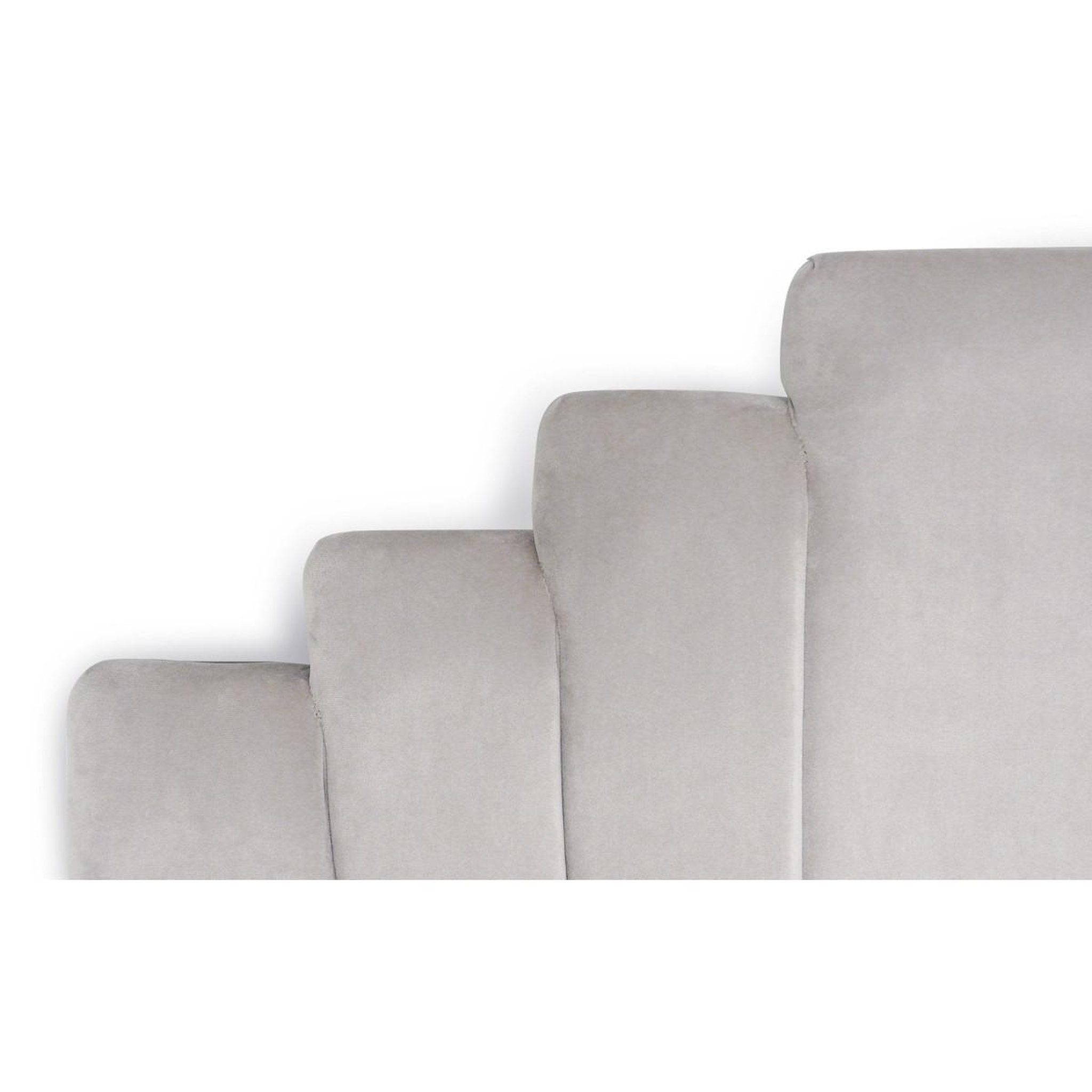 Voir la diapositive 4 : Paris Prix Tête de lit en velours  renaya  180cm argent