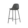 Voir la diapositive 1 : Rendez vous déco Chaise pour îlot central 65 cm en cuir synthétique gris/noir-Henrik