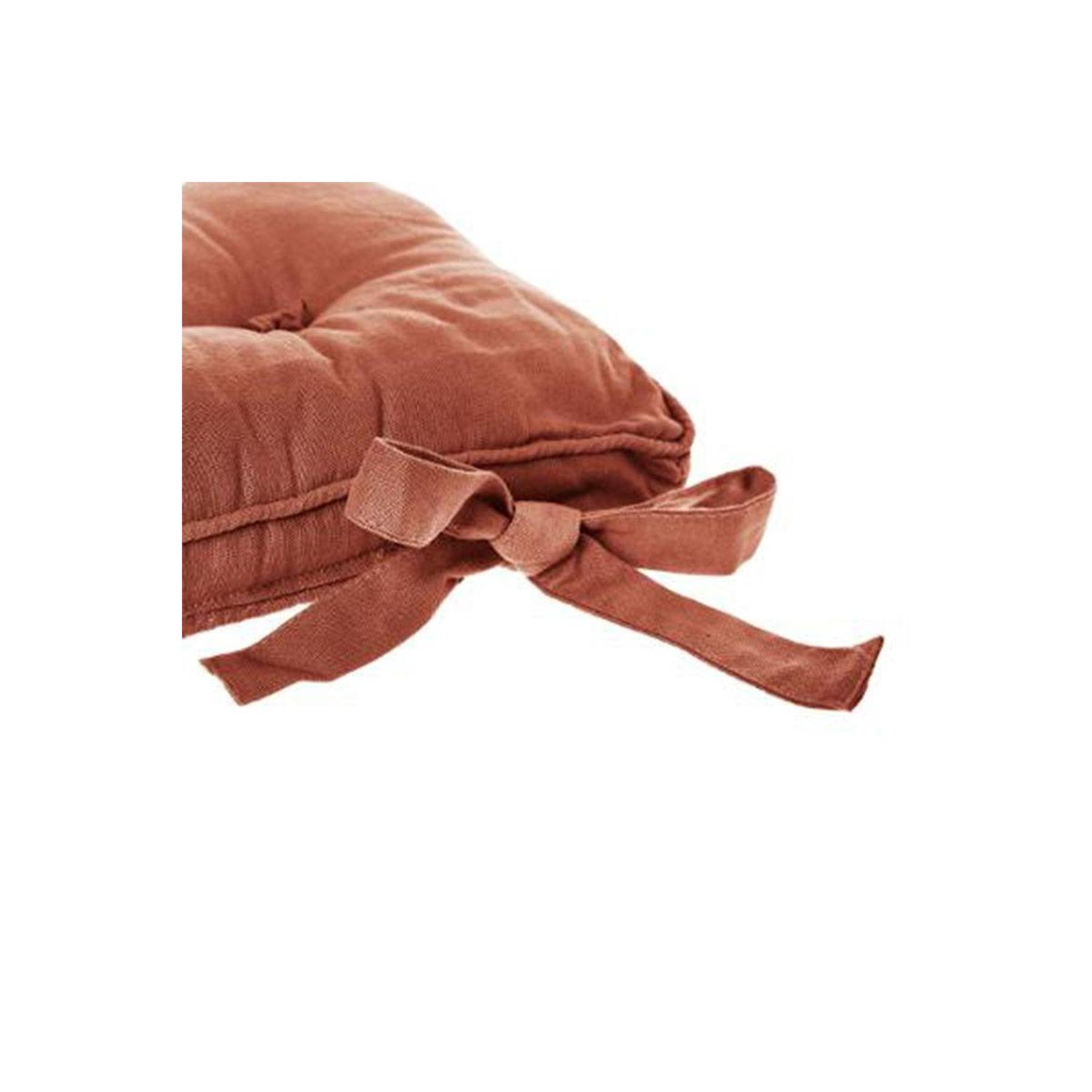 Voir la diapositive 3 : ATMOSPHERA Galette de chaise  5 boutons  40x40cm terracotta