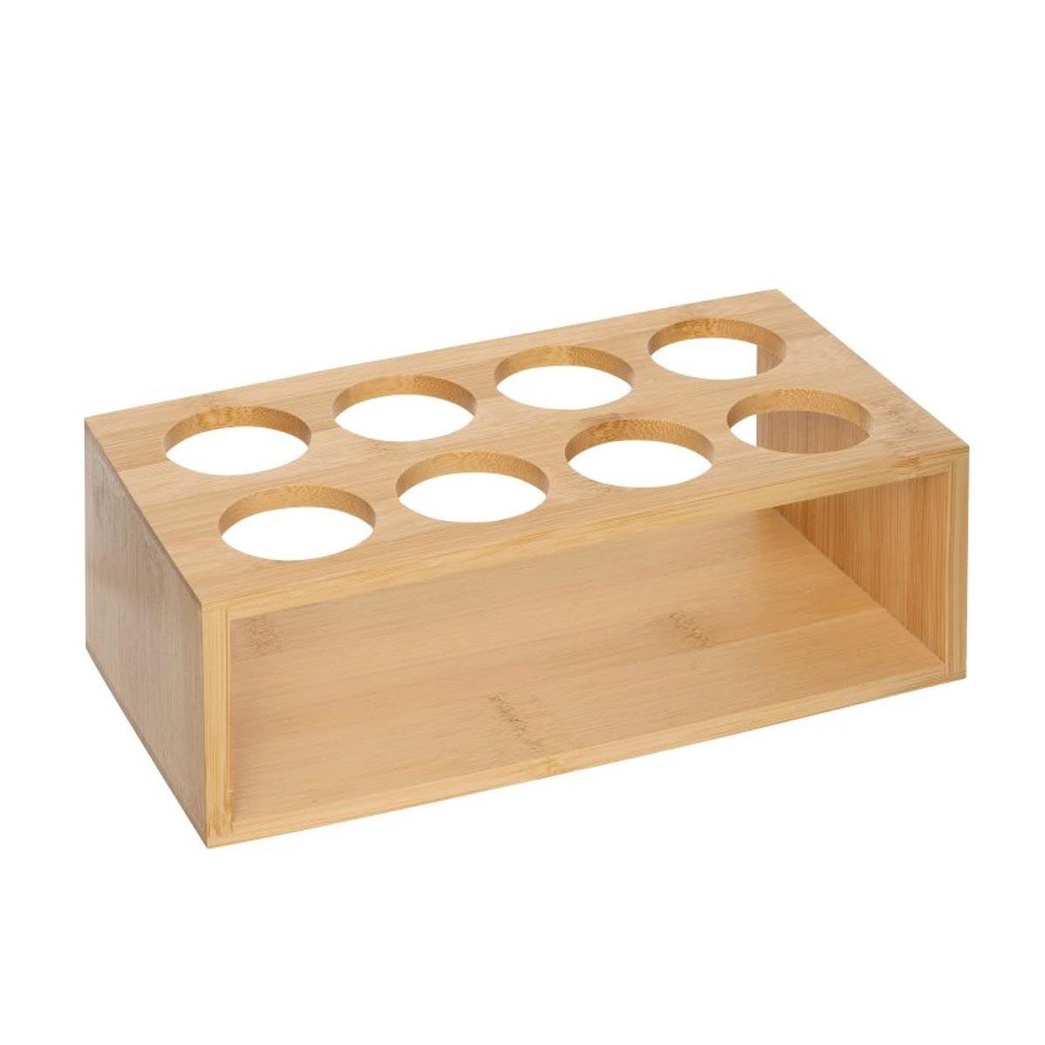 Voir la diapositive 3 : FIVE Présentoir à épices en bambou  8 pots  22cm naturel